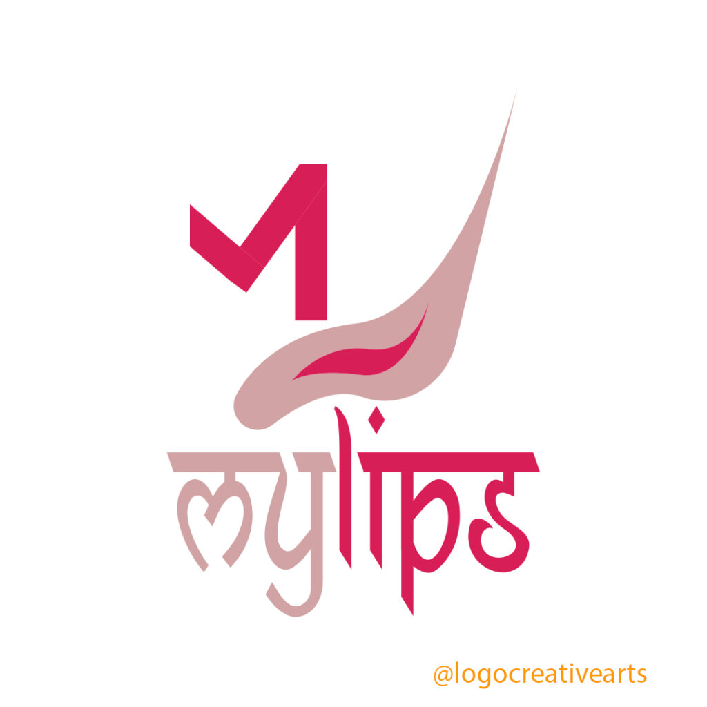 Creative logo design showcasing a pair of lips, symbolizing beauty and confidence in a modern style.