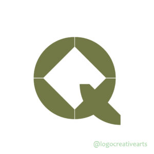 Creative Q logo design by Logocreativearts showcasing unique shapes and bold colors.